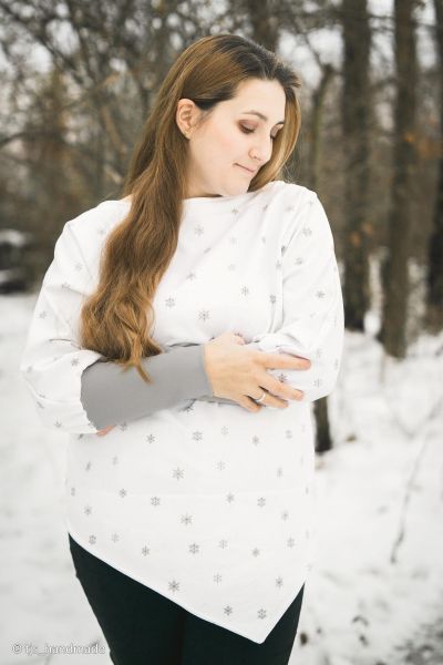 Sweat mit Schneeflocken creme - French Terry Snowflakes Beyond Nordic