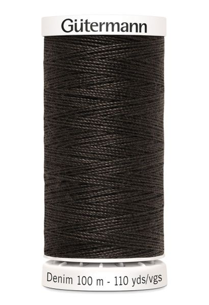 Jeans Nähgarn dunkelbraun Fb. 2330 - 100m Denim Garn von Gütermann No.50 - Jeansfaden