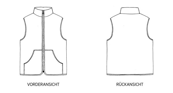 Schnittmuster FRAU RONI • Weste mit Kragen von Studio Schnittreif • Gr. XS-XXL