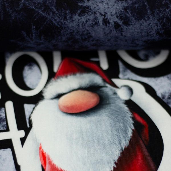 Ho HO HO Santa Snow blau - XMAS VIBES by Thorsten Berger – 85cm Panel French Terry