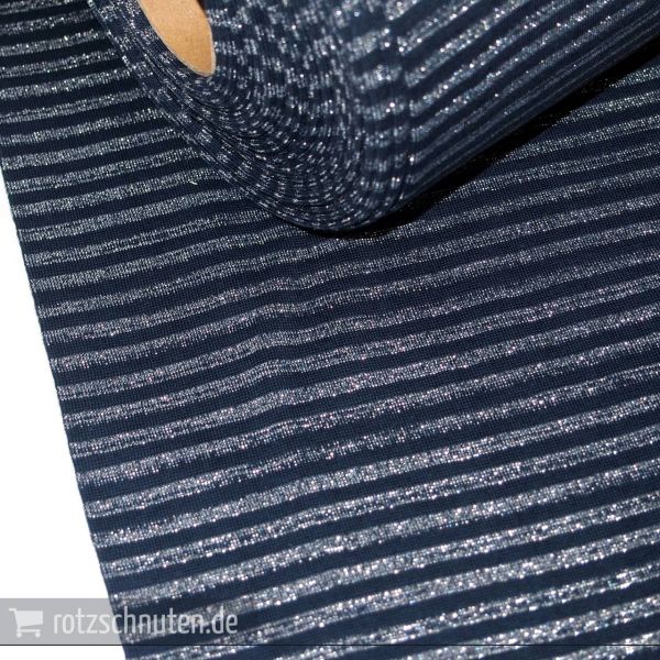 Bündchen marine silber - CUFF ME GLAM Vintage von Hamburger Liebe