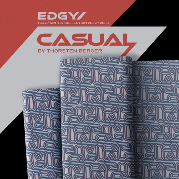 Sweat Retro grau blau - French Terry Casual by Thorsten Berger Edgy von Swafing