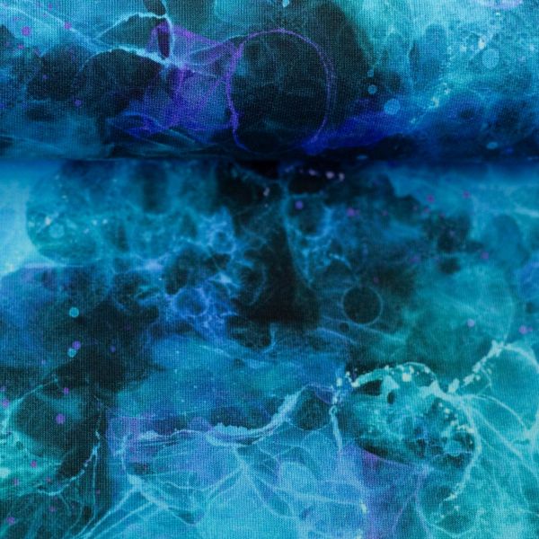 Connected to Universe Modal French Terry aqua-türkis – Swafing