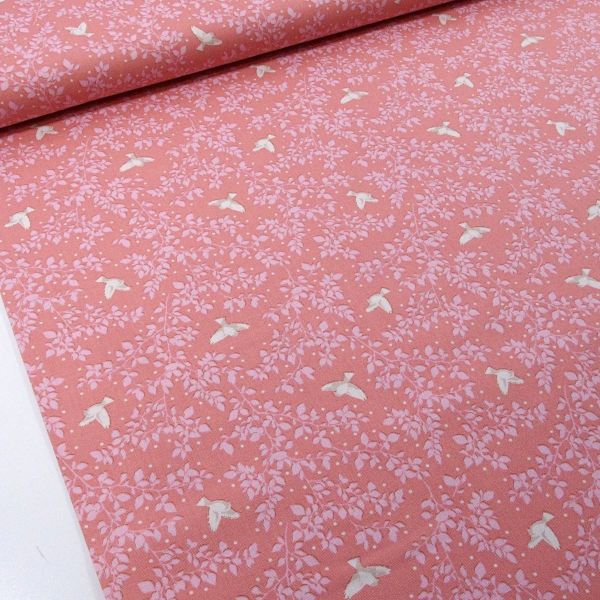 Kleine Vögelchen Blätter rose pink - Birdie Rosehip - Tilda Maple Farm