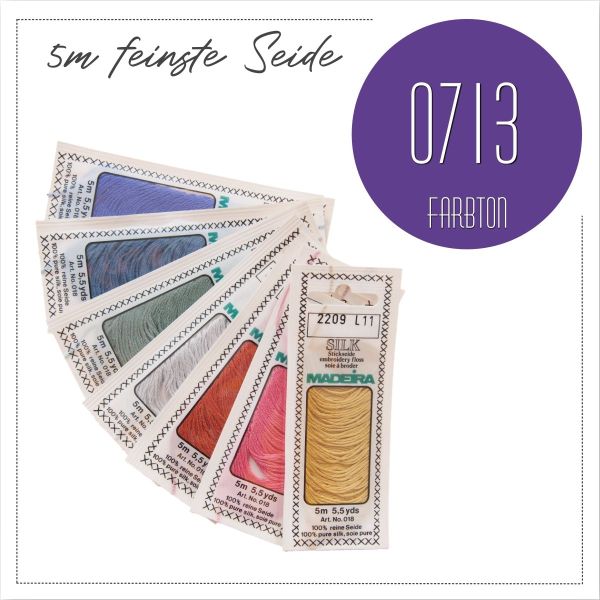 Stickgarn Madeira Silk violett lila 0713 - Sticktwist aus feinster Seide zum Sticken und Applizieren