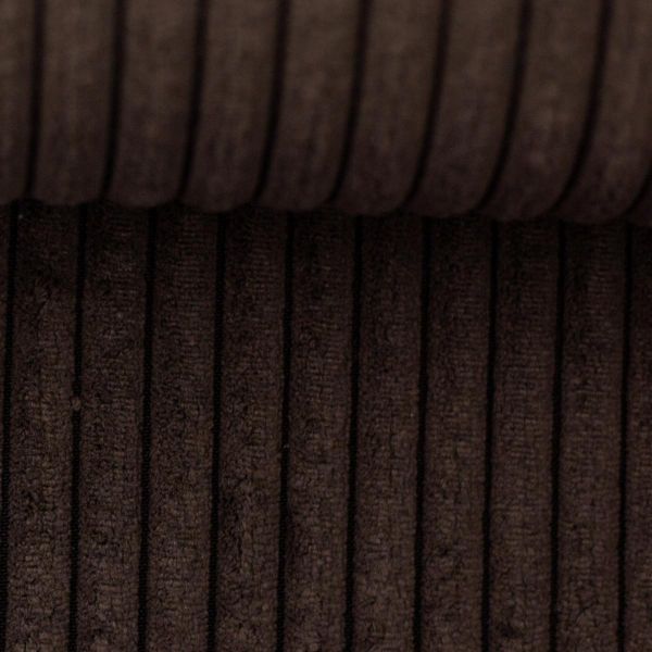 Samtcord uni dunkelbraun – robuster Breitcordstoff für Möbel & Taschen Wanja von Swafing