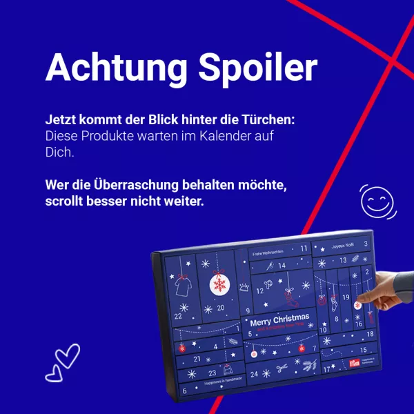 PRYM Adventskalender 2025 mit 24 hochwertigen Produkten für Nähanfänger - Weihnachten kann kommen
