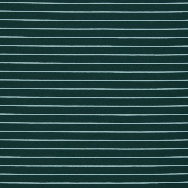 Ringeljersey ISA dunkelgrün petrol gestreift - Baumwolljersey mit Streifen