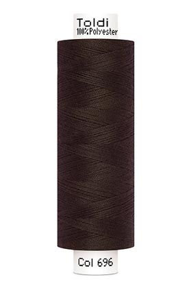 großes Rolle Nähgarn dunkelbraun Fb. 696 - 500m Gütermann Allesnäher - Toldi Nähseide