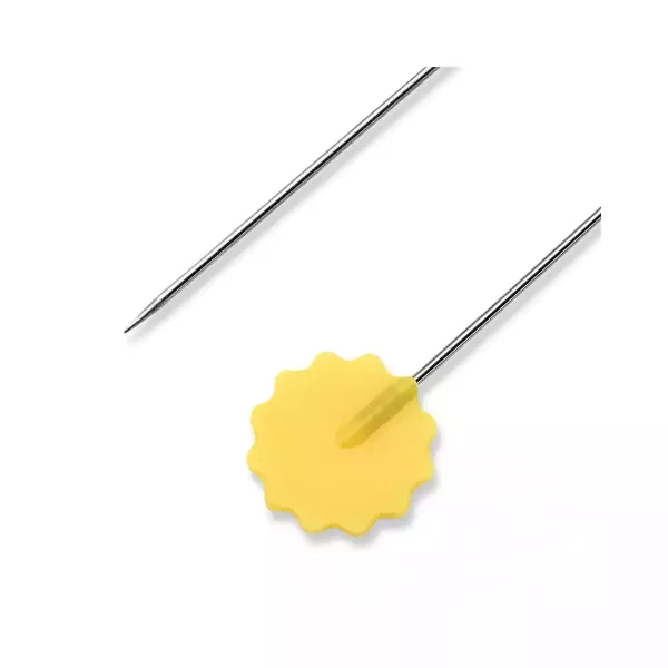 Prym Quilt-Stecknadeln gelbe Blüten – flach, hitzebeständig & bügeleisenfest 50 Stück