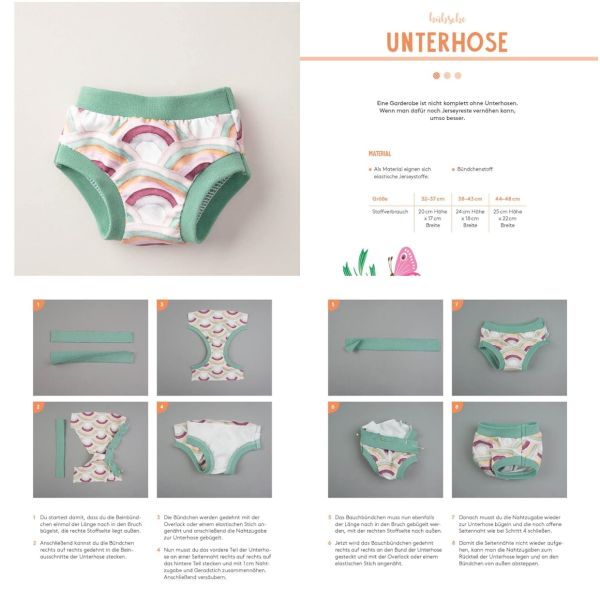 HEJ. Minimode Süsse Puppenkleidung nähen 2.0 von 32-47cm von Lotteundludwig