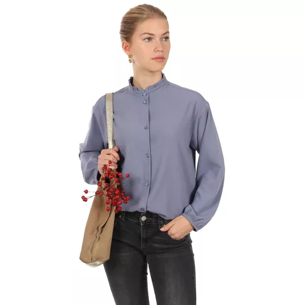 Schnittmuster FRAU LANA • Bluse mit Rüschenkragen von Studio Schnittreif • Gr. XS-XXL