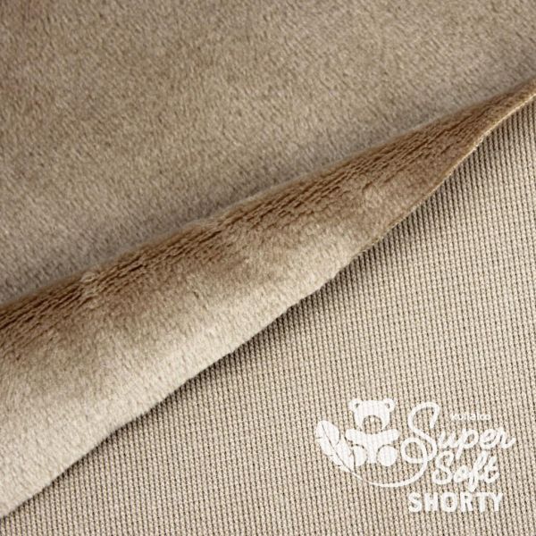 Kullaloo Plüsch SuperSoft Shorty taupe braun - Silky Minky Kuschel Nicki 100x75cm