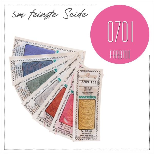 Stickgarn Madeira Silk pink 0701 - Sticktwist aus feinster Seide zum Sticken und Applizieren