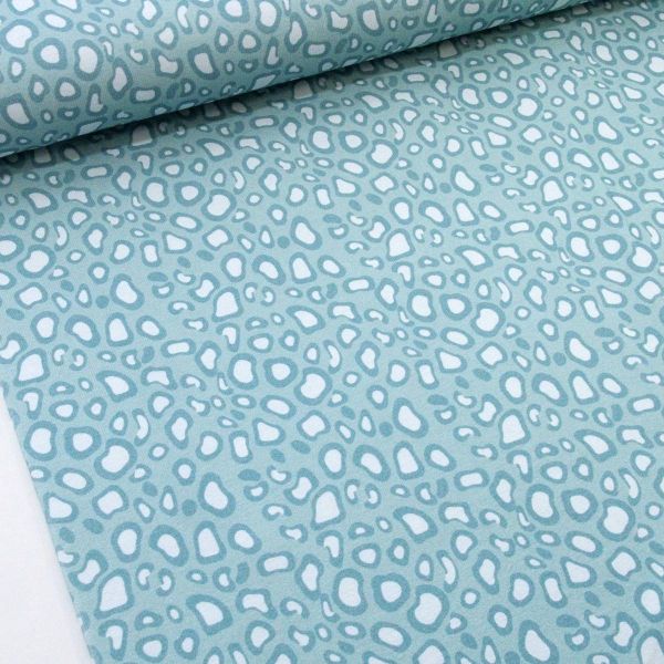 Bio Jersey Animal Print mint türkis – Lillestoff Leo Pastell Mini aqua by et voila