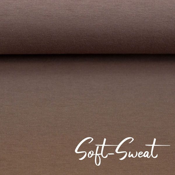 Soft Sweat Pfefferbraun – angerauter Sweat EIKE von Swafing | Peppercorn