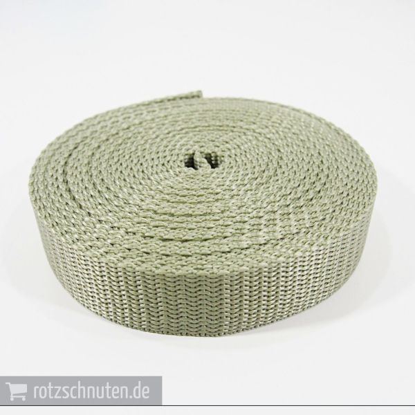 5m PP Gurtband 2cm breit oliv khaki – Taschengurt Polypropylen