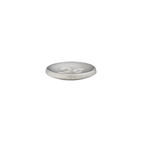 Metallknopf silber matt 9 mm 4-Loch waschbar bis 60 °C
