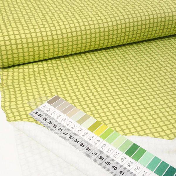 Bio Jersey Interlock kleine Tulpen grün - Meadow Knits Little Lilies by Monaluna