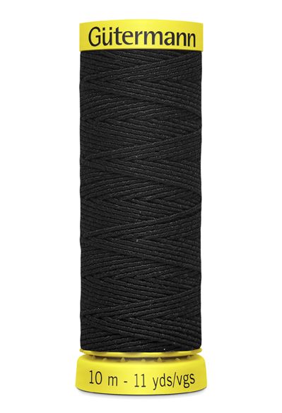 Elastisches Nähgarn schwarz 4017 - 10m Elasticfaden No.18 von Gütermann