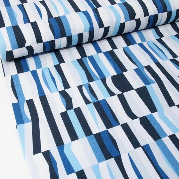 Bio Sweat Blocks Streifen blau – Lillestoff French Terry Zadar by enemenemeins