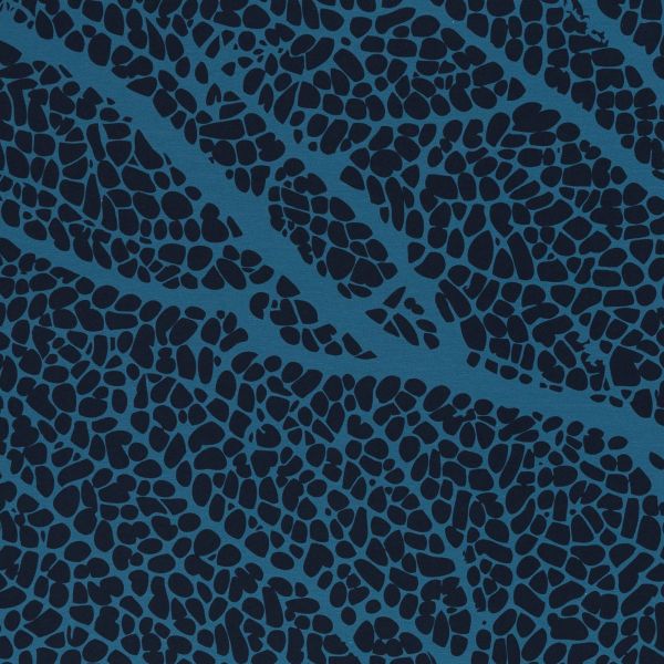 Jersey Korallenriff blau navy – Serie Fan Coral by Thorsten Berger von Swafing