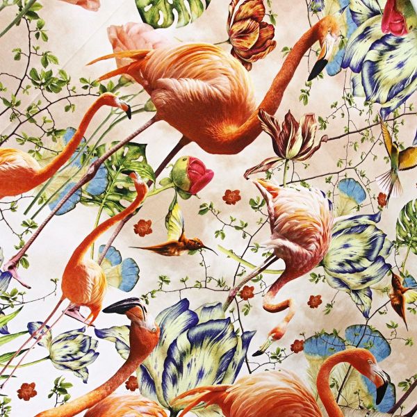 Jersey Flamingo – 95cm Panel in pink coral FLAIR von BIPP