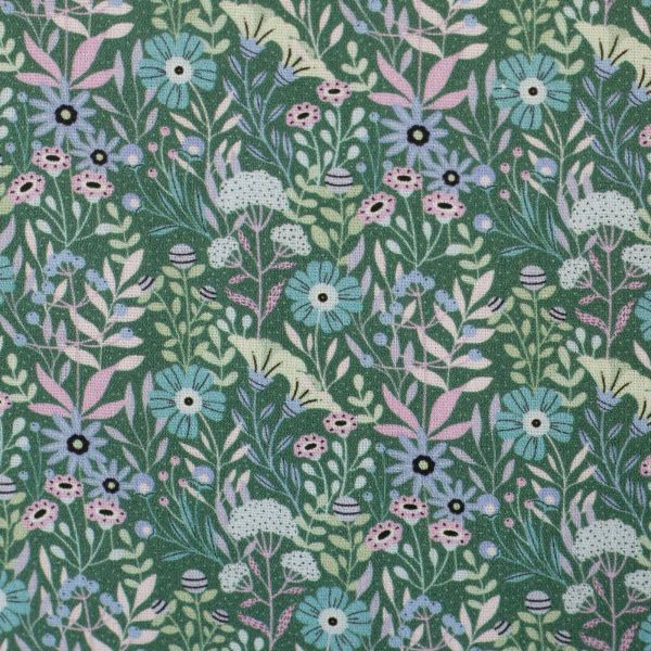 Baumwollstoff Happy Blooms Swafing grün Claire's Creative Forest