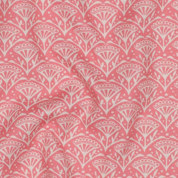 Baumwolle Canvas abstrakte Blüten pink – Dekostoff für Taschen & Deko