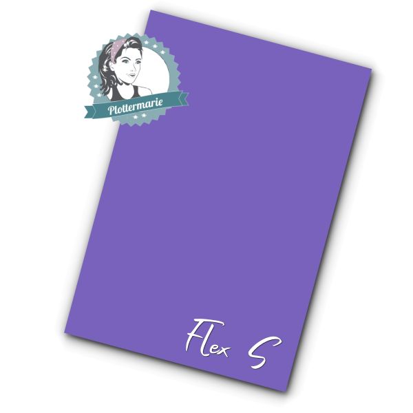 Flexfolie für Textildruck lila violett A4 - Plotterfolie von Plottermarie Flex S Premium 80µ