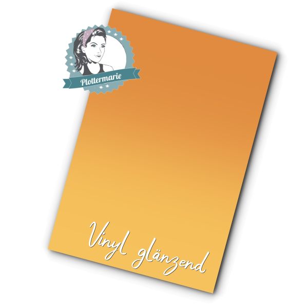 Vinylfolie kupfer metallic A4 - Plotterfolie von Plottermarie für innen und außen 75µ Folie