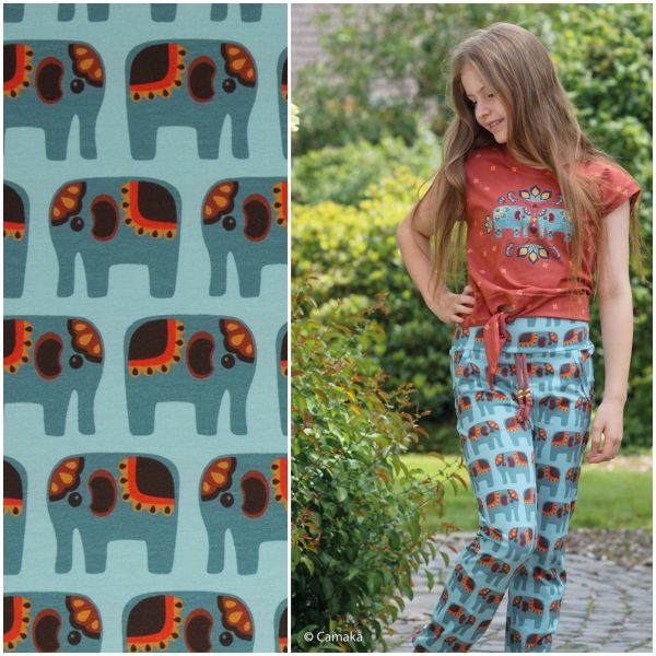 Jersey Retro Elefanten türkis - Gigantito by Bienvenido Colorido