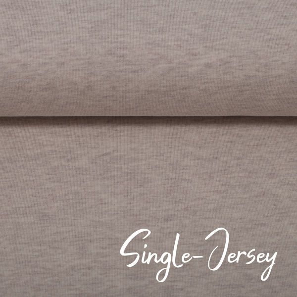 Jersey uni beige meliert - Baumwolljersey VANESSA Melange von Swafing