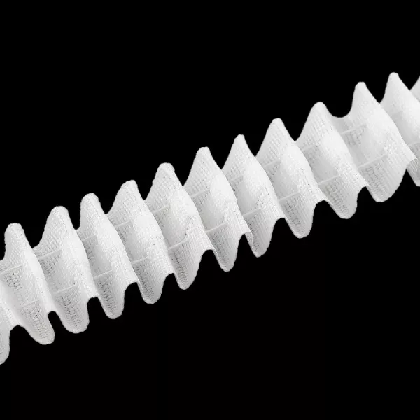 Gardinenband 25 mm mit Universalfalten weiß für eine gleichmäßige Raffung