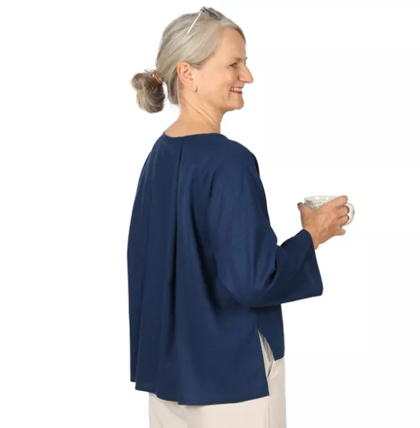 Schnittmuster FRAU MAKI • kastige Bluse mit langem Rücken von Studio Schnittreif • Gr. XS-XXL