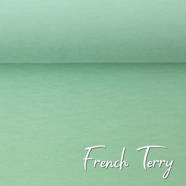 Sweat uni frisches mint grün - French Terry MAIKE von Swafing
