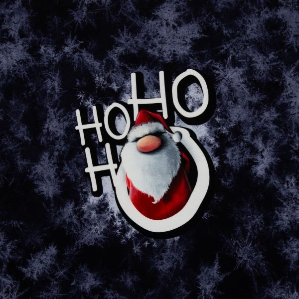 Ho HO HO Santa Snow blau - XMAS VIBES by Thorsten Berger – 85cm Panel French Terry
