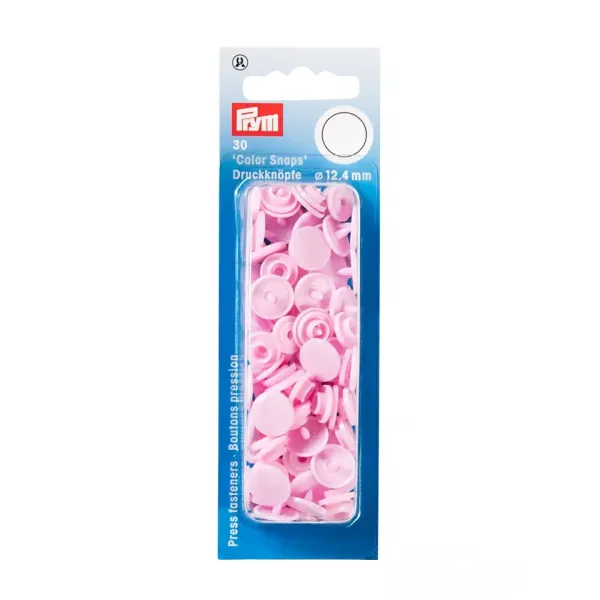 30 Prym Color Snaps – Rosa Druckknöpfe (Ø 12,4 mm) für Kleidung & Accessoires