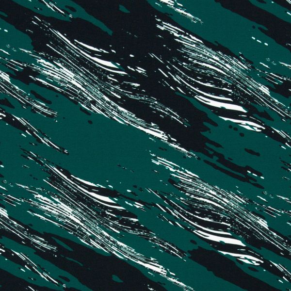 Sweat abstraktes Scratch Muster dunkelgrün - French Terry Sandro von Swafing