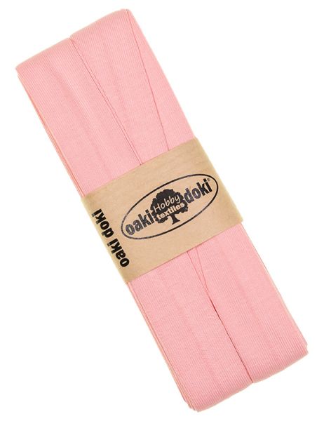 3m Elastisches Schrägband aus Jersey apricot rosa - Jerseyschrägband 40/20/10