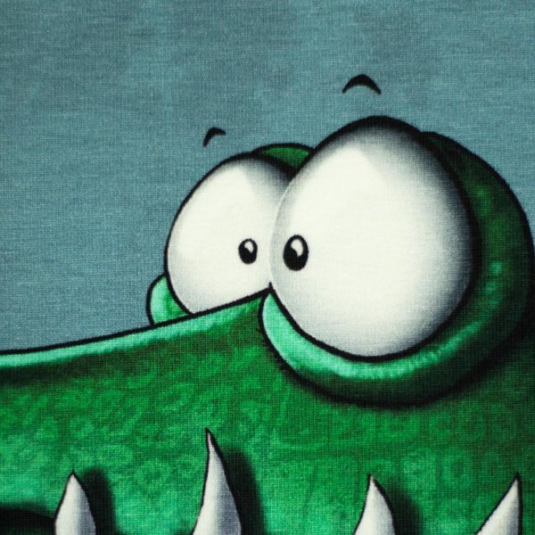 Jersey Krokodil Alligator Farn - Sea You Later by Thorsten Berger - 85cm Panel