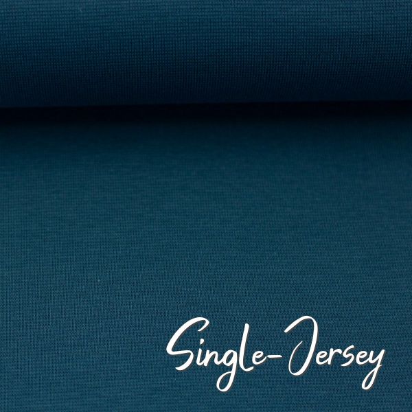 Single Jersey petrol - Baumwolljersey VANESSA von Swafing