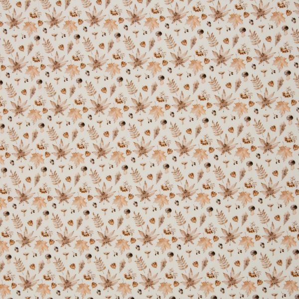 Rippjersey Herbst Blätter Pilze – Serie Mia von Swafing