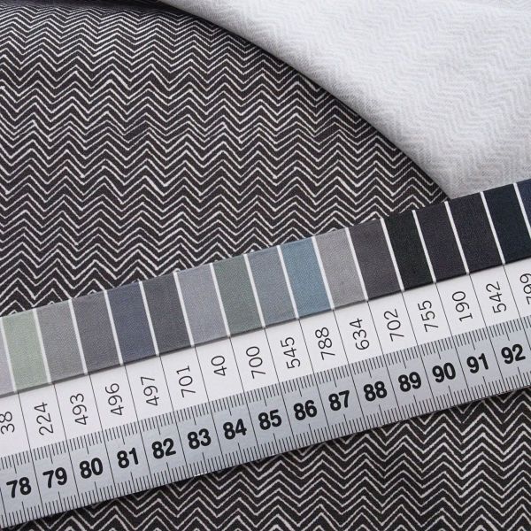 Jersey kleines Zickzack grau – Chevron Serie Autumn Bunny von Swafing