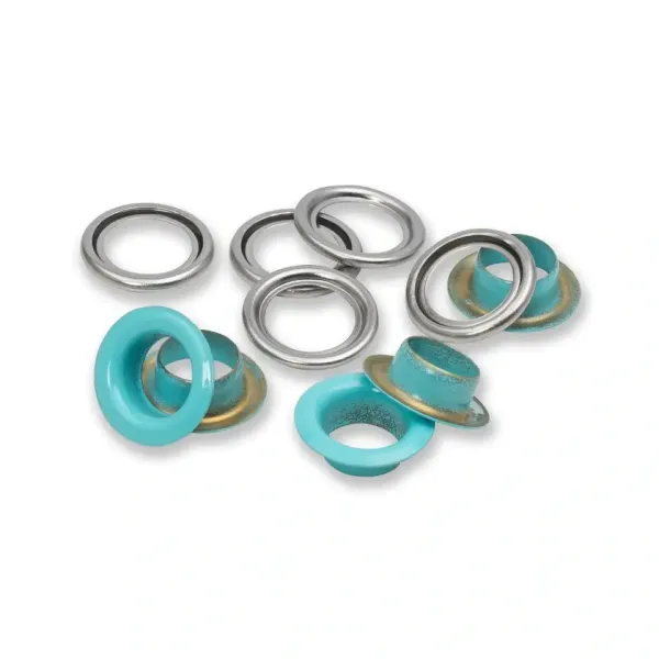 20 Ösen mit Scheiben 11mm mint - für das Prym Vario Creative Tool