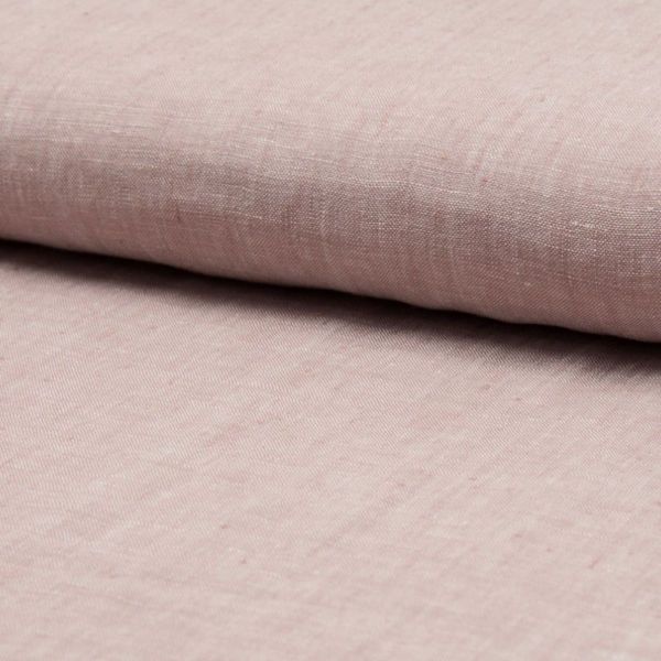 acufactum reines Leinen - altrosa meliert und vorgewaschener Leinenstoff 160g