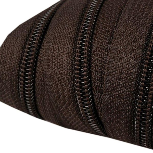 Reißverschluss endlos 5mm dunkelbraun - Endlosreißverschluss SR5 chocolate