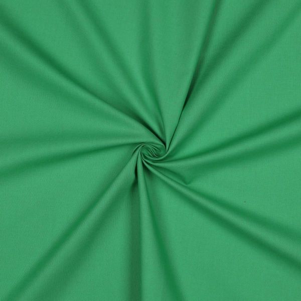 Baumwollstoff uni grün - Baumwolle Popeline – Cotton Poplin kelly green