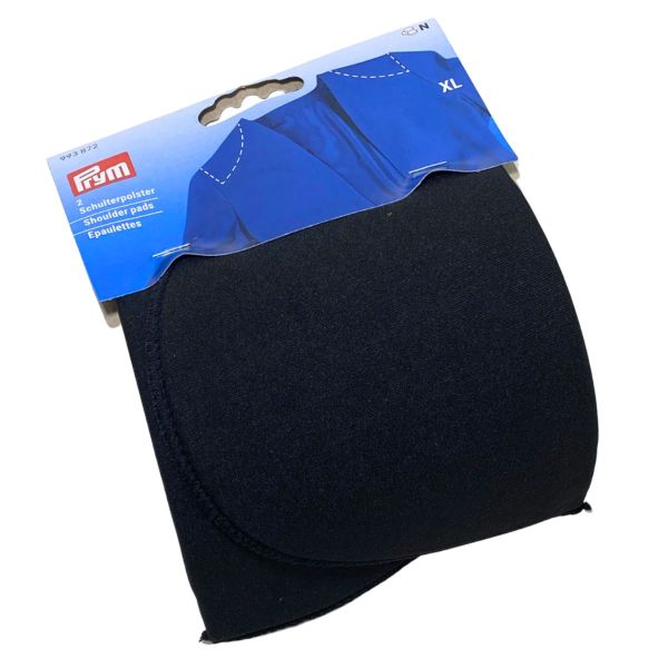 Schulterpolster XL - halbmondförmig schwarz - 2 Stück