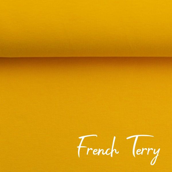 Sweat uni gelb - French Terry MAIKE von Swafing